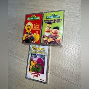 90s Kids Cassette Tape Lot Sesame Street Barney